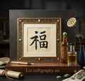 Chinese Calligraphy "Fu" (福) Printable Wall Art – Instant Digital Download